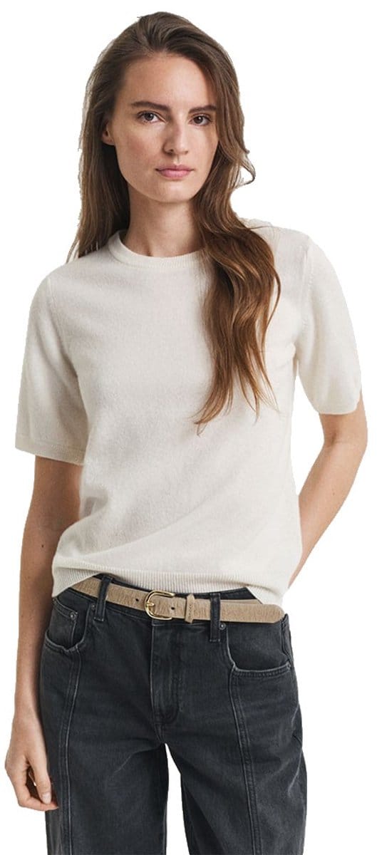 Gant 4805351 T-shirt Met Korte Mouwen Beige M Vrouw