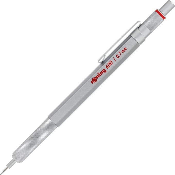 rOtring 600-vulpotlood - 0,7 mm - Zilverkleurige behuizing