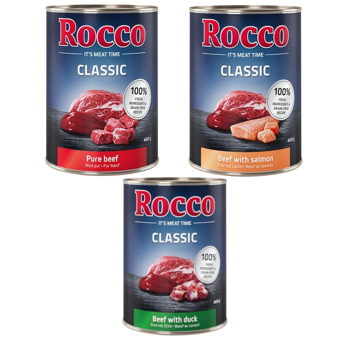 24x400g Exclusieve Mix (3 Smaken) Rocco Classic Hondenvoer