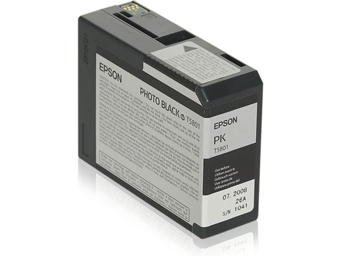 Epson inktpatroon voor foto's in zwart - Hoogwaardige compatibele cartridge voor Epson printers, model T580100.