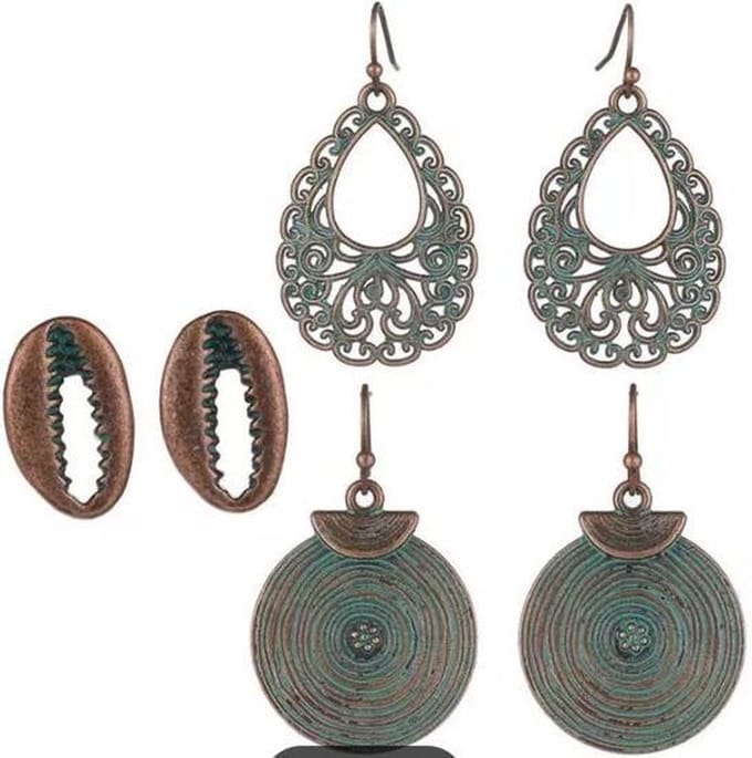 Jomide Oorhangers - 3 paar - Vintage Boho - Dames