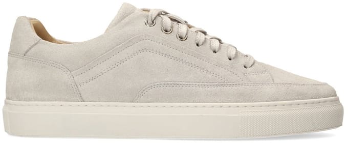 Manfield - Heren - Off white suède sneakers - Maat 41