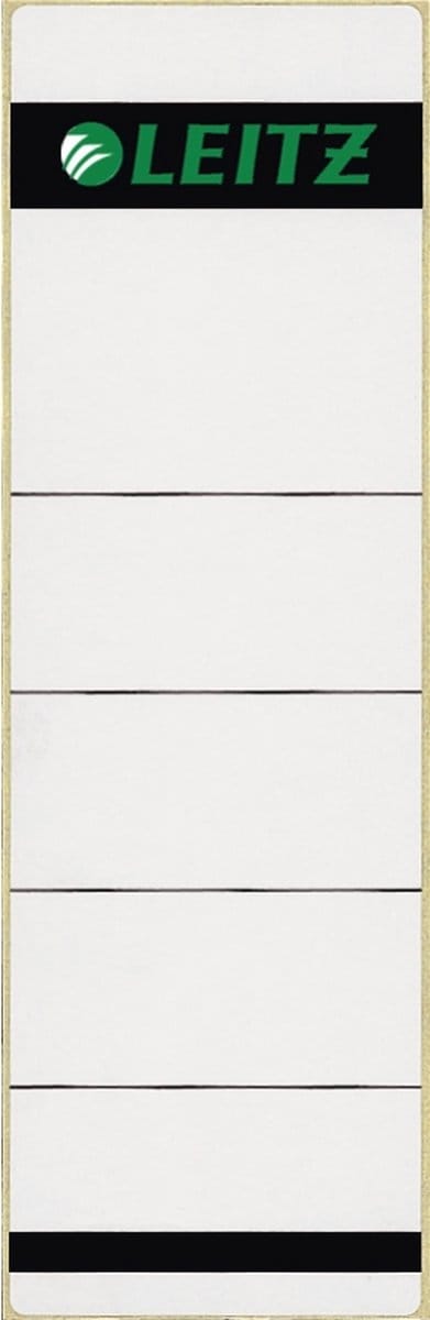 Rugetiket Leitz breed/kort 62x192mm zelfklevend grijs | 10 stuks