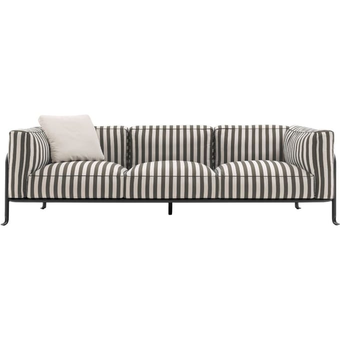 B&B Italia Borea Outdoor 3-zitsbank - Large Stripe Dark Grey