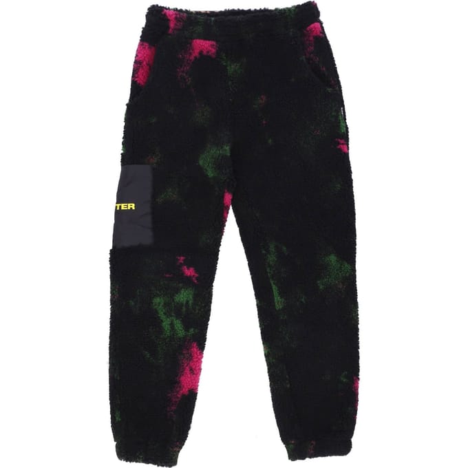 Heren tie-dye bontbroek zwarte beer