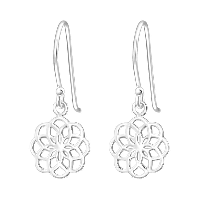 Montebello Oorbellen Baiba - 925 Zilver E-Coating - Bloem - 8x20mm