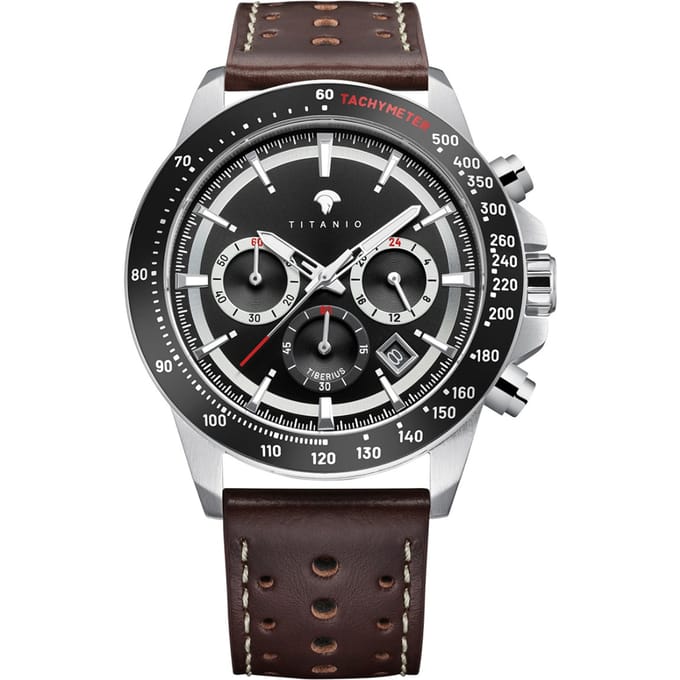 Titanio - Heren Horloge Tiberius - Bruin