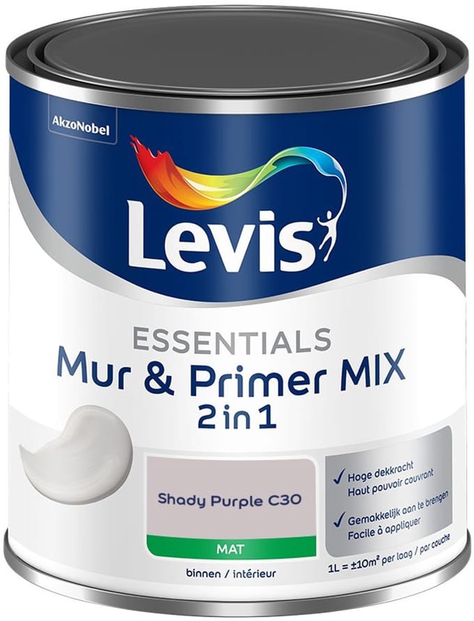 Levis - Essentials Mur & Primer Mix - Shady Purple C30 - Mengverf - 1 L