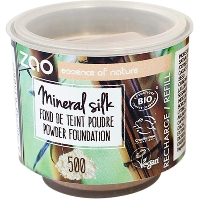 Zao Foundation Refill Mineral Silk Powder Mineraal poeder Dames 15 g