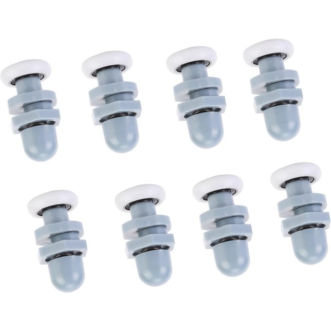 8 stuks Duurzaam Plastic Schuifroller Rail Deurwiel Badkamer Glazen Deur
