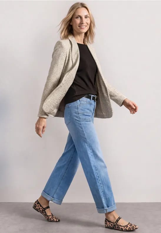Shirt met 3/4-mouwen en een boothals