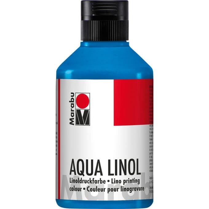 Marabu Aqua linodrukverf - Middelmatig Blauw