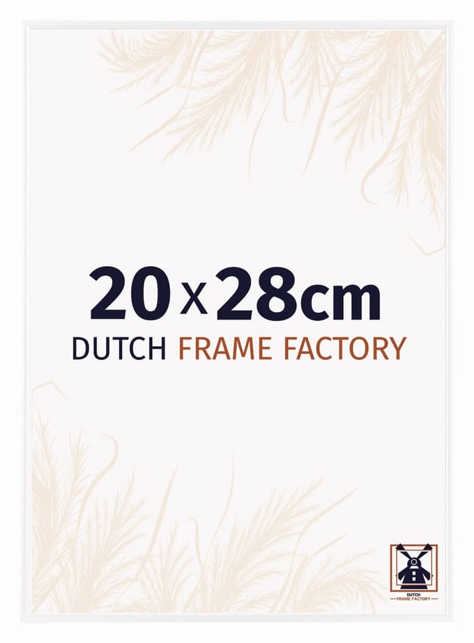 Fotolijst 20x28 cm - Kunststof - Wit Hoogglans - Easy