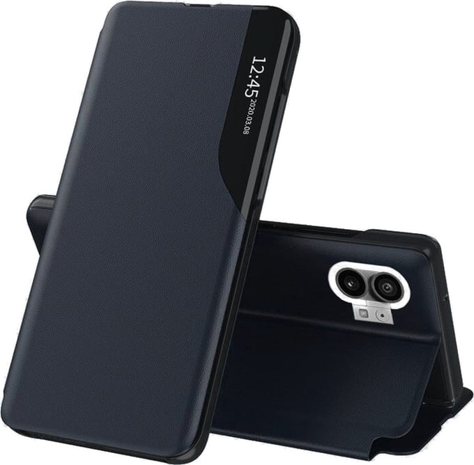Hoesje geschikt voor Nothing Phone (1) - Techsuit eFold Book Case - Donkerblauw