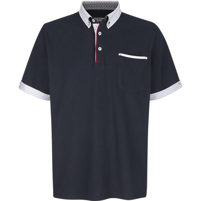 Babista herren Poloshirt - 44/46 - donkerblauw - Plus Size