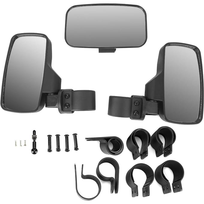 UTV ATV Zij-middenachterspiegel-combikit geschikt voor Commander Arctic Cat Wildcat gray