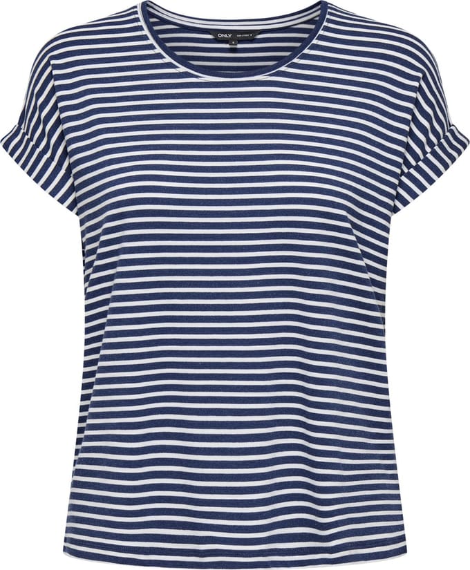 ONLY - ONLMOSTER STRIPE S/S O-NECK TOP JRS NOOS - Dames - T-shirts