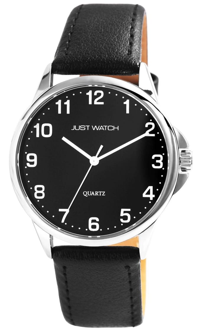 JUST WATCH Herenhorloge echt leer Bernard, 3 ATM