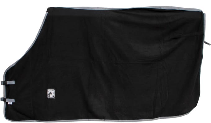 Excellent Fleece Deken - Zwart/Grijs - 125/175 cm