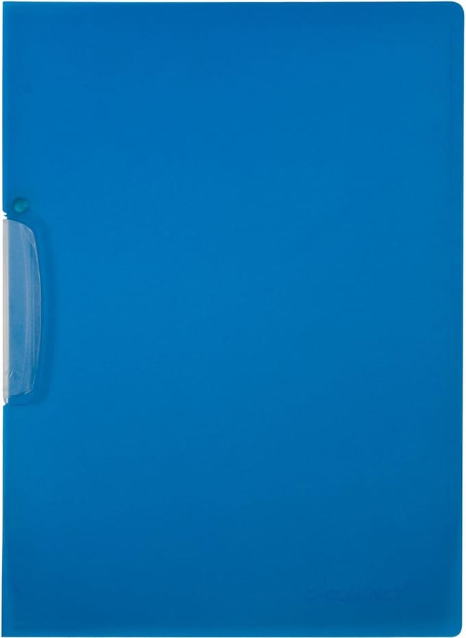 Q-CONNECT Klemmap swingclip A4 Transparant blauw 25 stuks