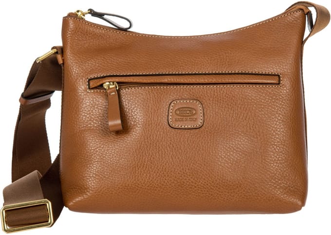 BRIC'S Leren Schoudertas Life Pelle Shoulderbag Martina Leather Bruine