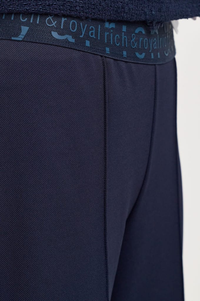 Rich & Royal Culotte With Elastic Tape Midnight Blue Größe: 40 | Stoffhosen Outlet | Damen | Blau