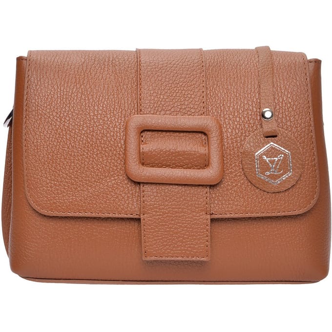 Luisa Vannini Brown Rundleer Tas