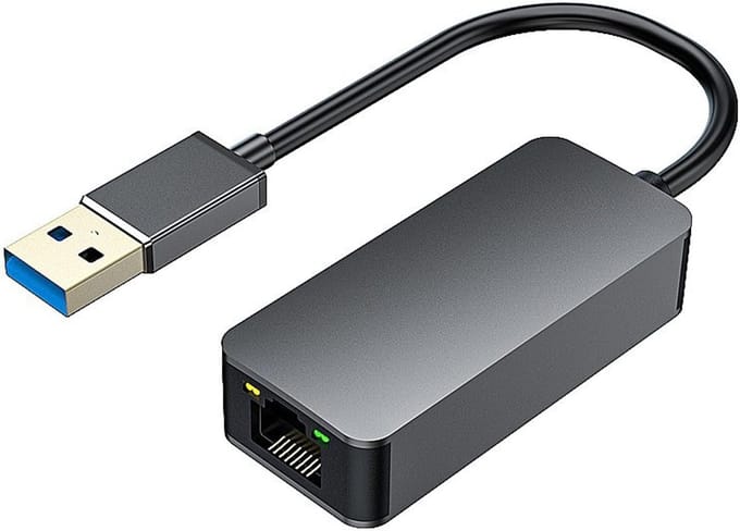 Netwerk Adapter - Ethernet USB - Snelle Internetverbinding - 2.5Gbps Snelheid - Compact Ontwerp - Zwart