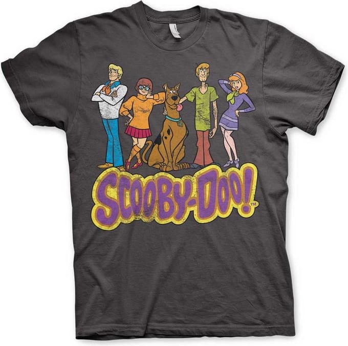 ScoobyDoo Heren Tshirt -S- Team Distressed Grijs