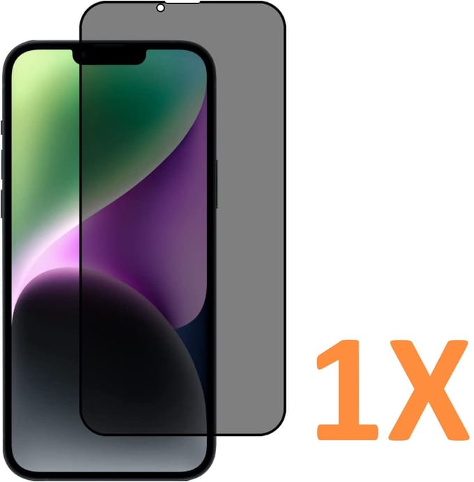 Screenprotector Glas - Privacy Tempered Glass Screen Protector Anti-Spy Geschikt voor: Apple iPhone 16E - 1x