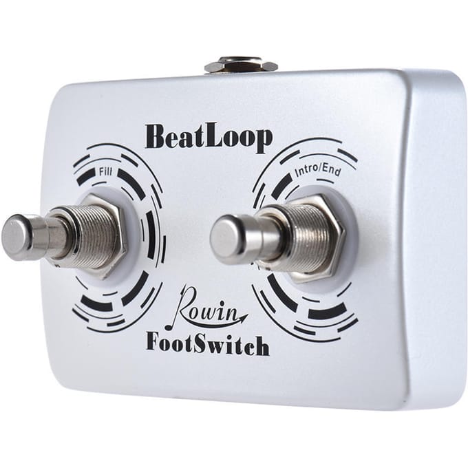 Rowin BeatLoop dubbele voetschakelaar Voetschakelaarpedaal voor Rowin BEAT LOOP opname-effectpedaal met white