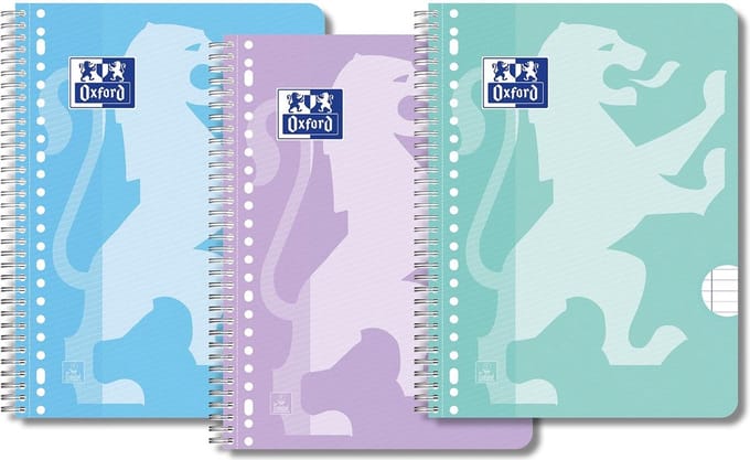 Collegeblk oxf school a4+ ln 23gaats 160pag pastel | 7 stuks