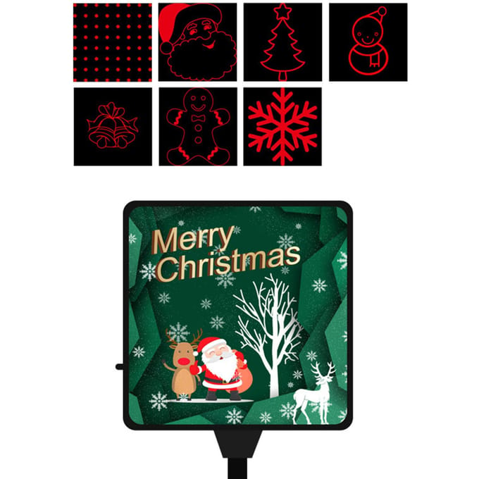 Auto USB Sfeerlicht Kerst Projector Lampen Geluidsgeactiveerd LED Interieur Lamp voor Auto Huis style E black