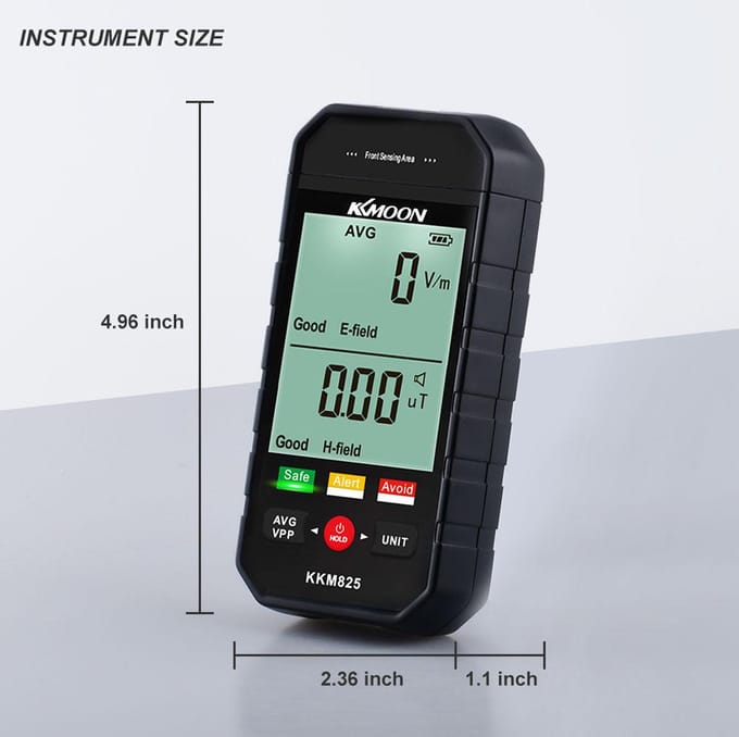 KKmoon kkm825 Handheld Draagbaar Elektromagnetisch Groot LCD Scherm Display Elektrisch zwart