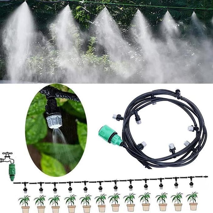 Brumisateur de terrasse, 10m système de brumisation kits dirrigation système de brumisation extérieur brumisateur jardin refr