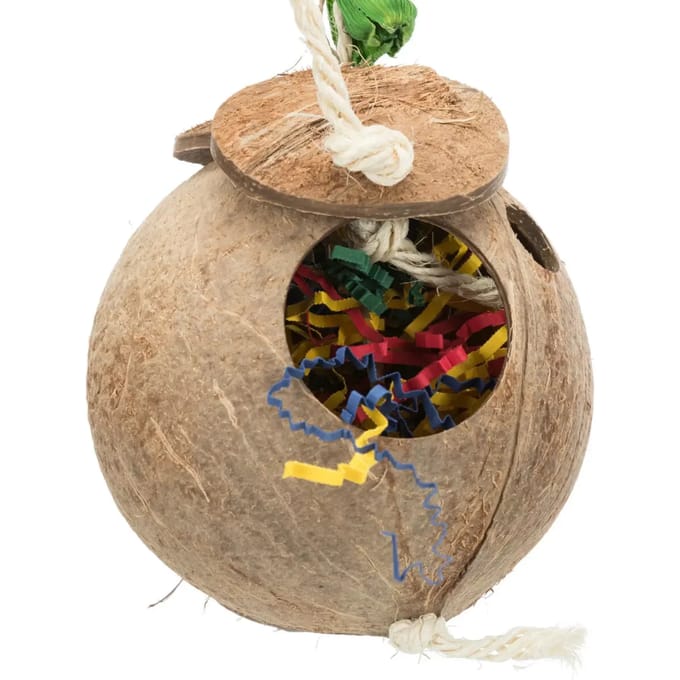 Trixie Hangspeelgoed Vogels Kokosnoot 35 Cm Hout Bruin