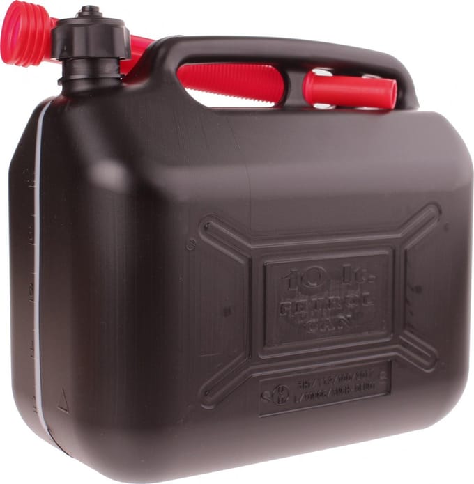 ProPlus Jerrycan - 10 liter - kunststof - zwart - UN-gekeurd
