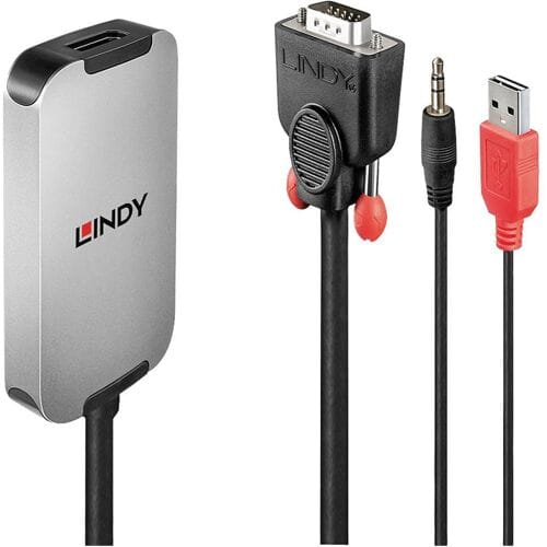 LINDY AV Converter 38296 [Jackplug, USB, VGA - DisplayPort] 1920 x 1080 Pixel