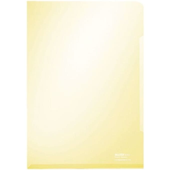 LEITZ documenthoezen A4, PVC, geel, 0,15 mm, 100 stuks