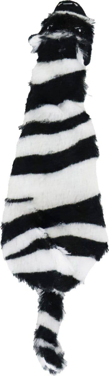 Boon Hondenspeelgoed Zebra Plat Pluche + Piep Zwart/Wit 35cm