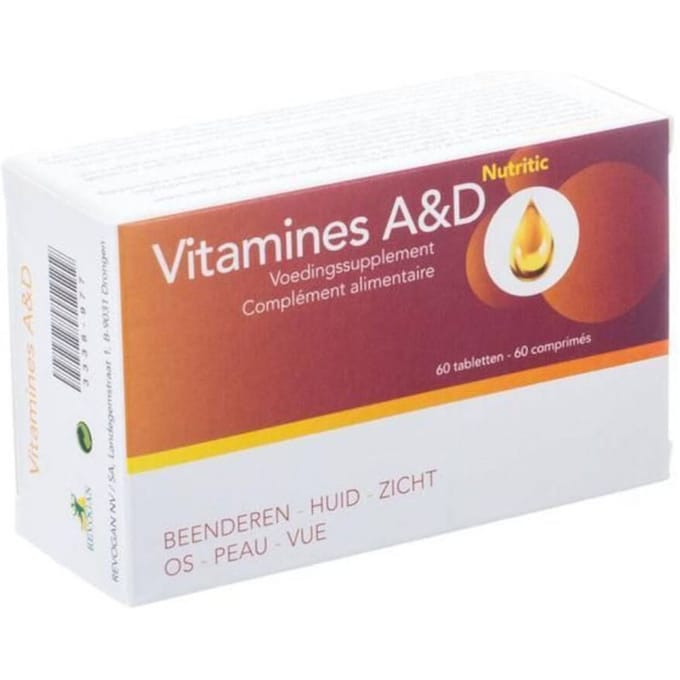 Nutritic Vitamines A&D | Immuunsysteem, huid, botten & zicht 60 Capsules