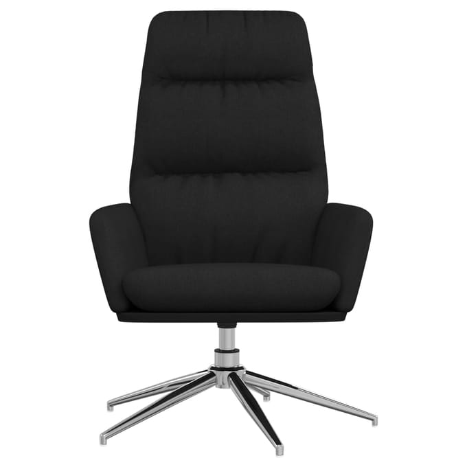 vidaXL - Relaxstoel - stof - zwart