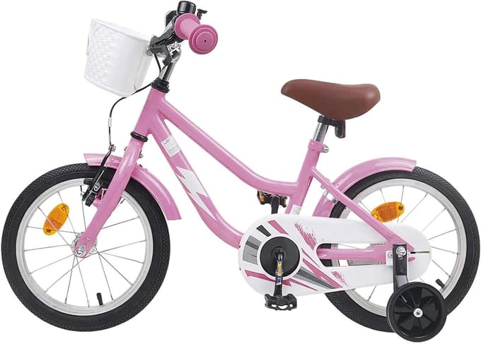 Kinderfiets - Loopfiets - Leren Fietsen - Verstelbare Handvatten - 12 inch - Lichtroze