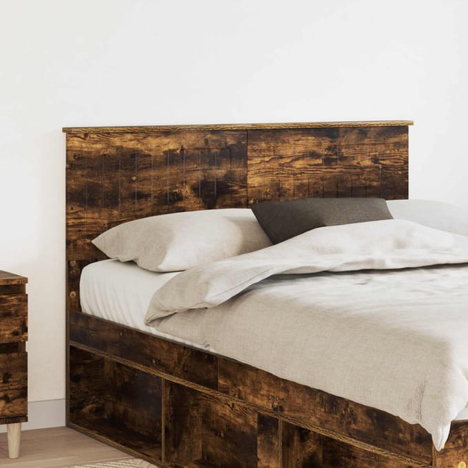 vidaXL Hoofdbord Gerookt eiken Bewerkt hout