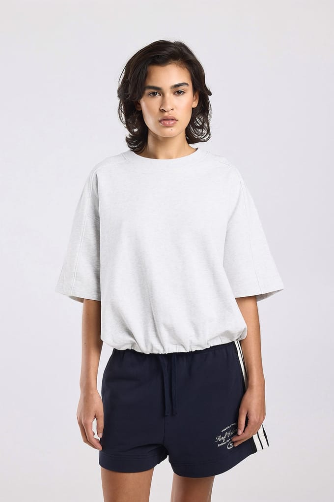 America Today Steffie Light Grey Melange Maat: M | Tops Outlet | Dames | Grijs