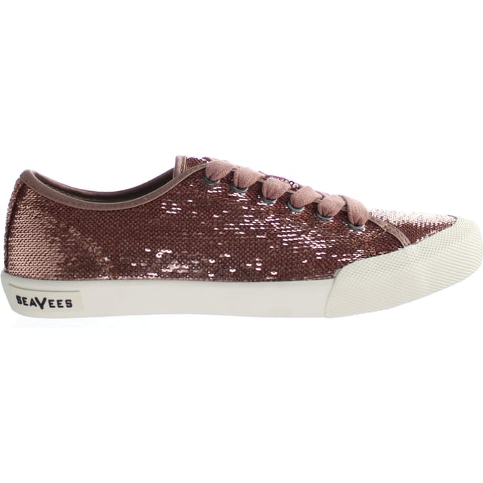Seavees Monterey Rose Gold Woven Sequins Cambria Sneaker Pink Womens Schoenen