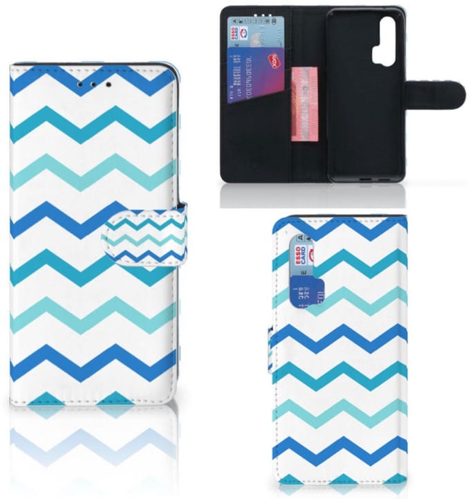 Honor 20 Pro Telefoon Hoesje Zigzag Blauw