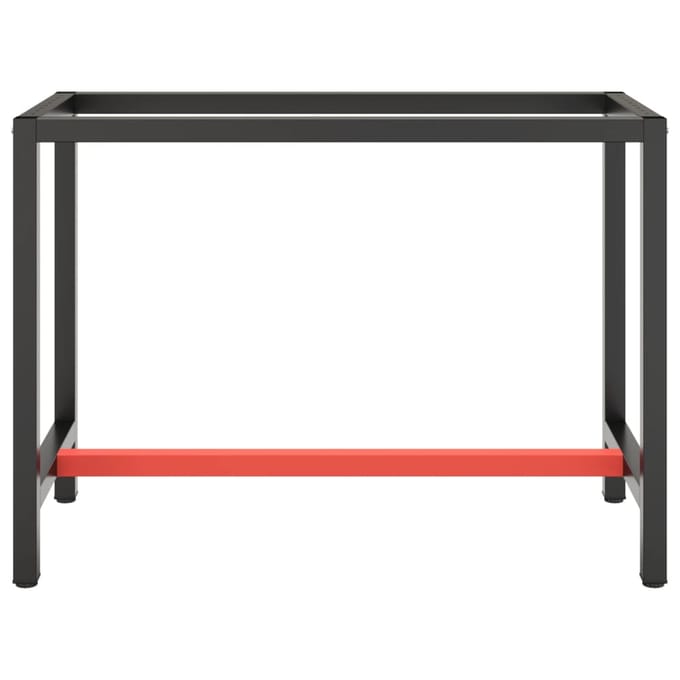 vidaXL - Werkbankframe - 110x50x79 - cm - metaal - matzwart - en - matrood