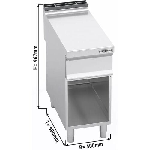 GGM Gastro Neutralelement - 400mm - mit Schublade Zilver