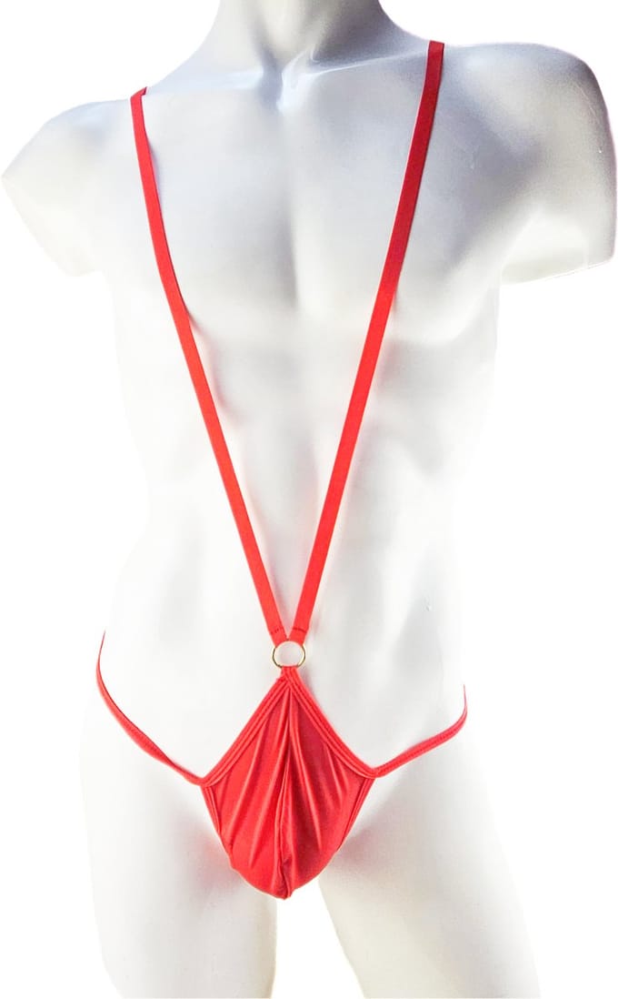 BamBella ® - String bondage - maat Onesize S M L - Rood Sexy erotische heren onderbroek mannen